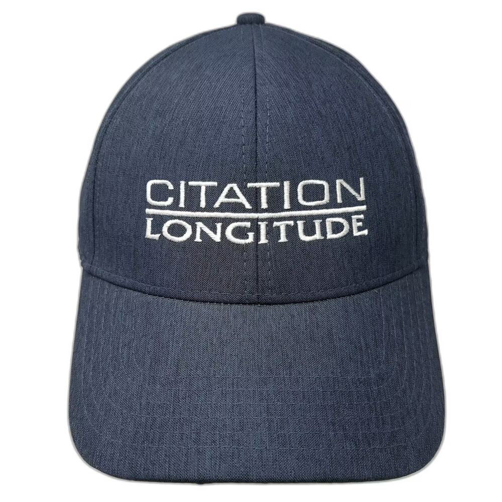 Fahrenheit Headwear Citation Longitude Hat Baseball Cap Blue White OS Slideback